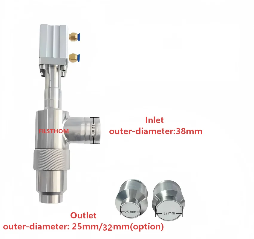 Anti Drip Pneumatic Filling Head 304 Stainless Steel Filling Valve Discharge Nozzle Accessories of Liquid Paste Filling Machine
