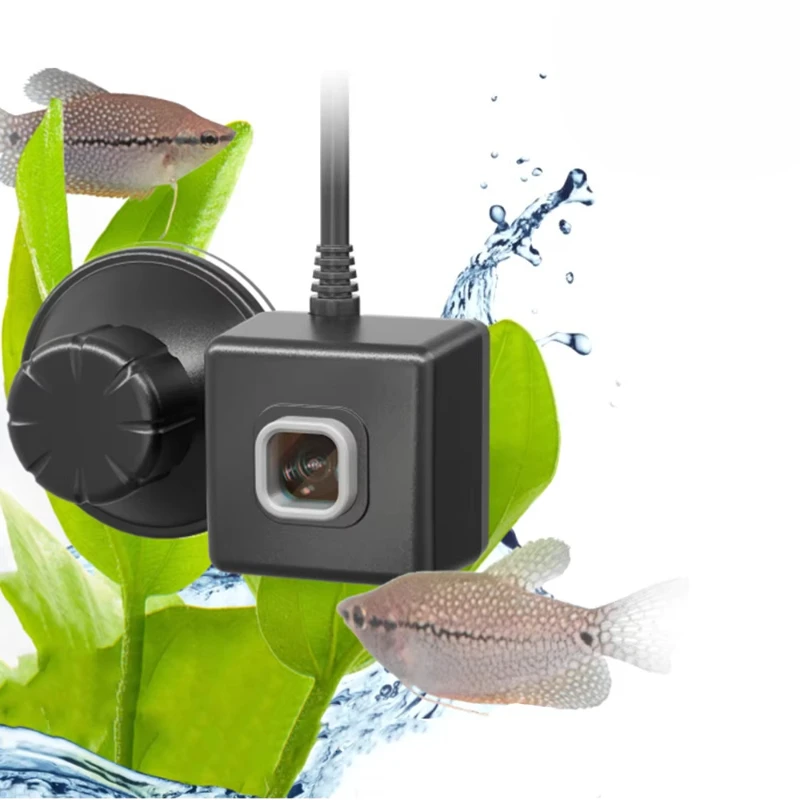 Aquarium camera, 1080P high definition with night vision and feeding reminder for remote aquarium monitoring