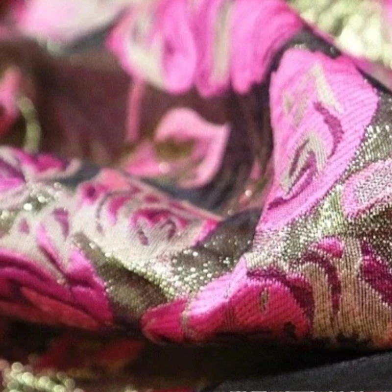 

Metal Wire Brocade Jacquard Fabric Yarn Dyed Dress Suit Coat European Brand Fashion Design Diy Sew Material Cloth By Meter