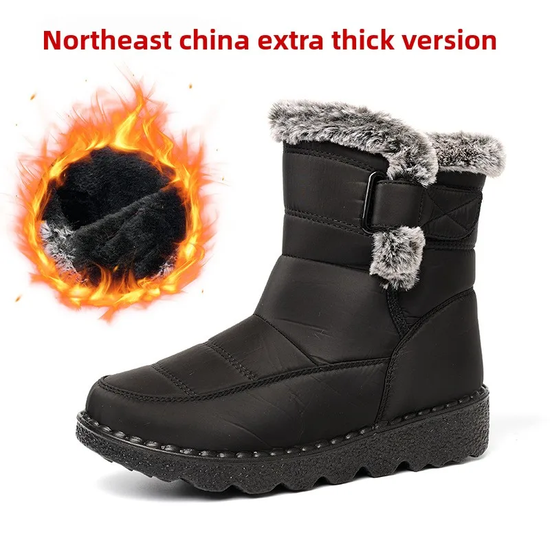 

Warm Thi High Top Snow Boots Couples Cotton oes Fce Lined Winter Warm Booties Faionable Winter oes for Men And Women