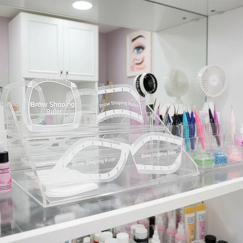 Regla de mapeo de cejas, regla para dar forma a las cejas, diseño de dibujo rápido de 1 minuto, herramienta fácil para cejas, plantillas permanentes de Microblading, 1 ud.