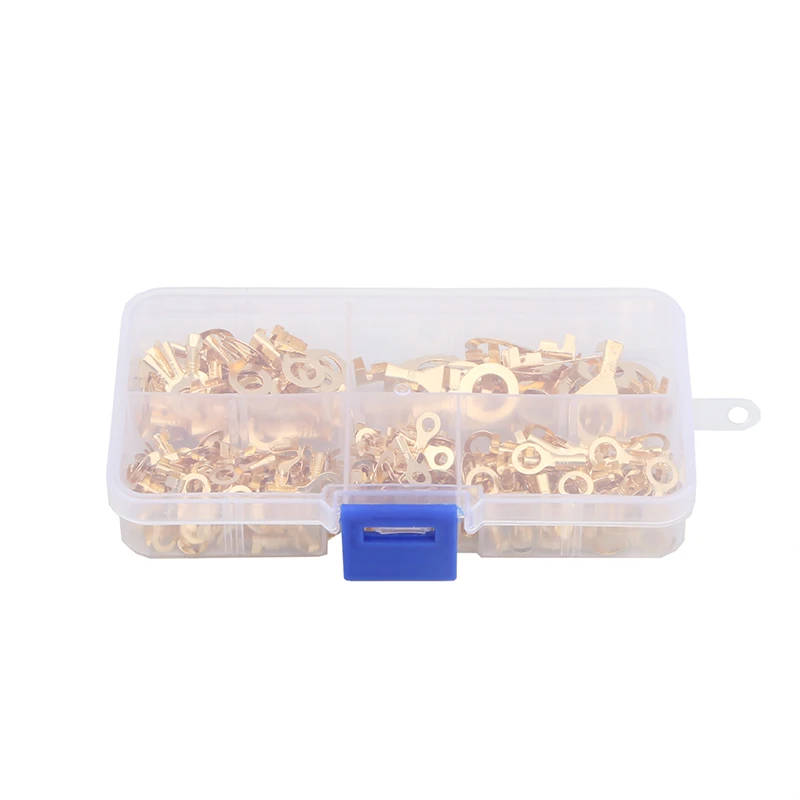 250PCS Boxed Circular Terminal Mating Piece Circular Copper Nose O-Shaped Cold Pressed Terminal Wiring Connector