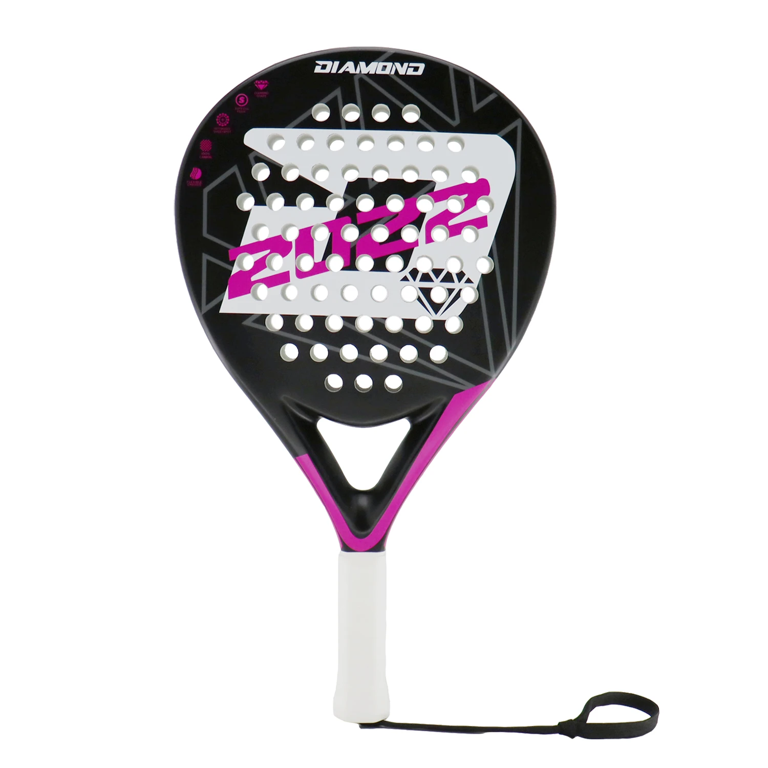 Carbon Fiber Padel Racket, Lightweight Tennis Racquets, EVA Soft Memory, High Balance, 100% Full Carbon Fiber Surface