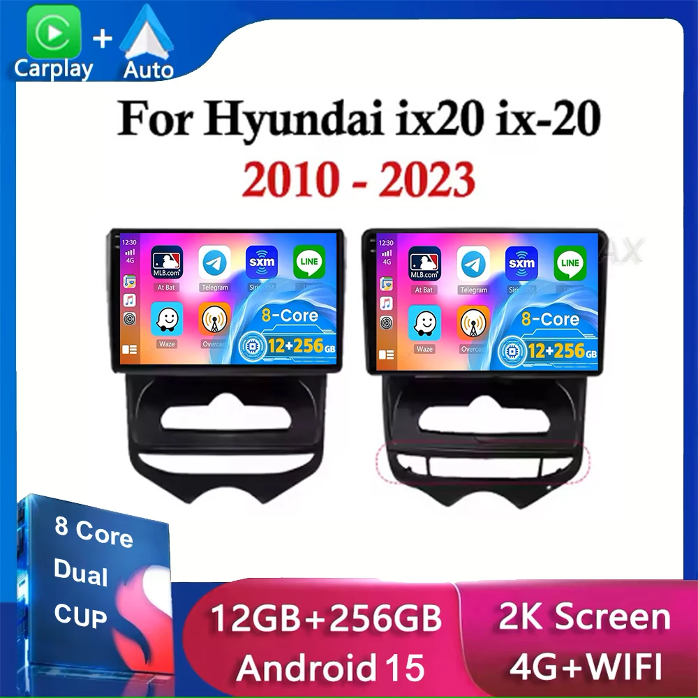 أندرويد 15 لشركة هيونداي ix20 ix-20 2010 - 2023 Carplay أندرويد راديو السيارة لاعب الوسائط المتعددة IPS QLED الملاحة نظام تحديد المواقع واي فاي رئيس وحدة #1