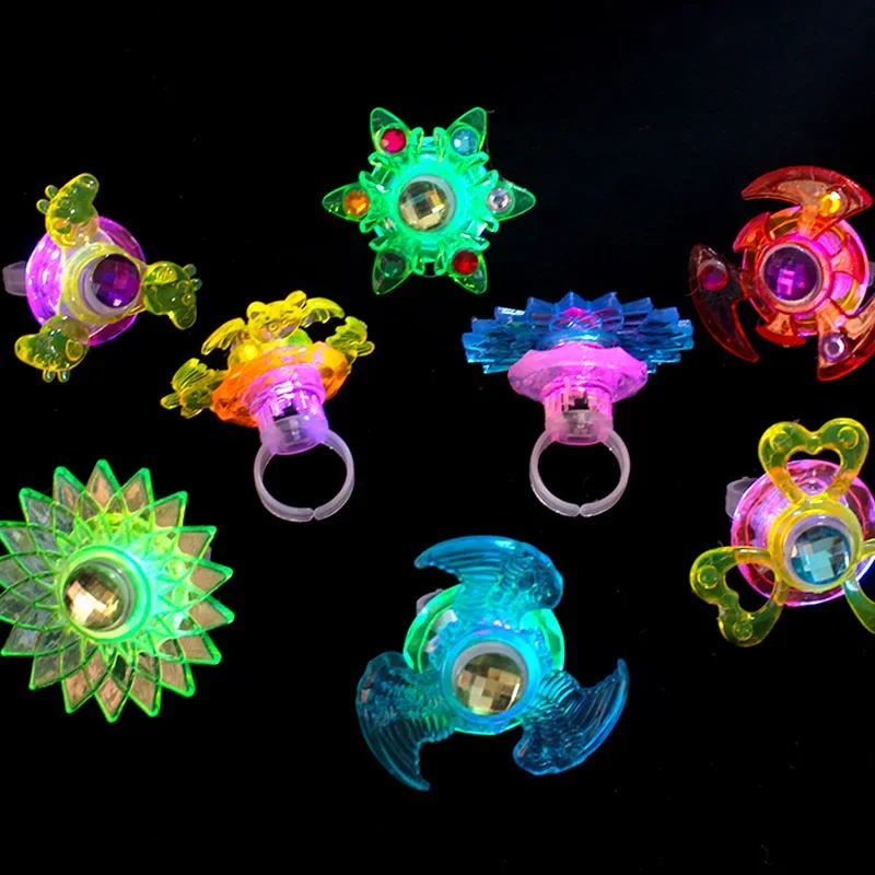 HOT SALE Creative Luminous Gyro Fidget Ring Flash Gyro Toys Antistress Children Spinner Birthday Gift Glow In The Dark Toys