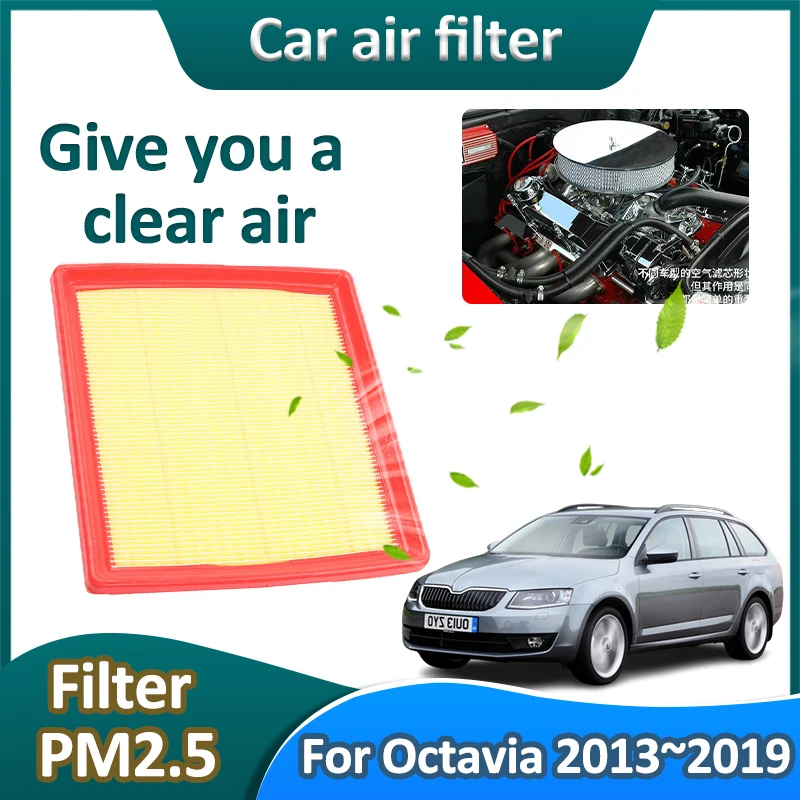 For Skoda Octavia Scout 2013~2019 2018 5E MK3 Vehicle Head Purifier Auto Filter Element Purification Fresh Cabin Car Accessories