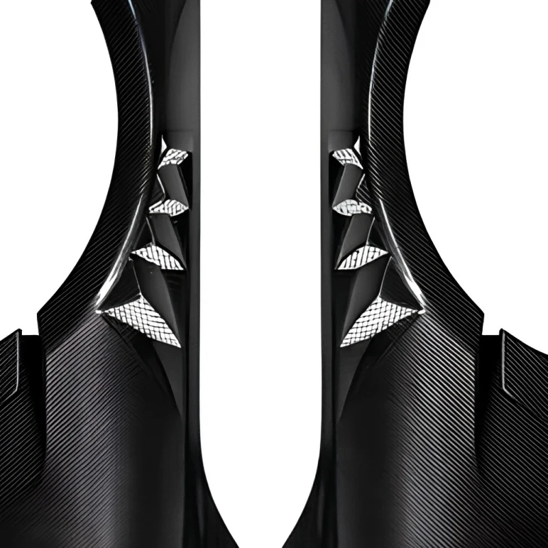 Lightweight Dry Carbon Fiber Front Side Quarter Panel Fenders With Mud Flap Auto Body Upgrade Parts Fit Vehicles From 2023