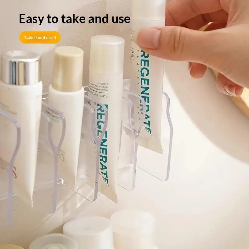 No-Assembly Hand Cream Storage Rack Multi Compartment Cosmetic Sorting Box Ready-to-Use Holder for Office Desk Skincare Storage