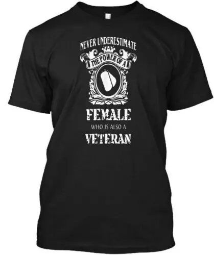 

Female Veteran T-Shirt Made in the USA Size S to 5XL