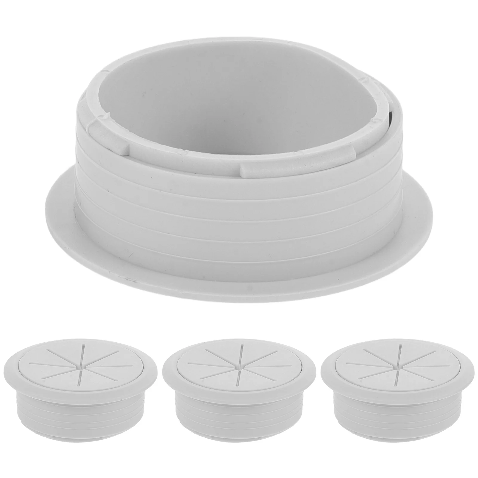 

4Pcs Desktop Wire Hole Cover Round Cord Grommet for Computer Desk Cable Management Tidy Workspace Essential Desk Grommet