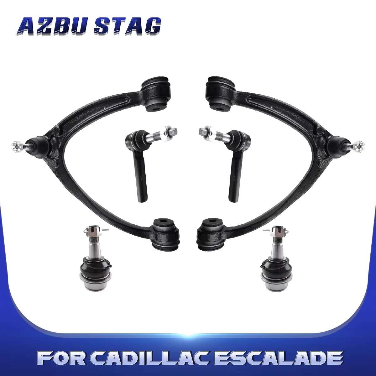 

AzbuStag 6Pcs Front Upper Control Arm Tie Rod End Link for CADILLAC ESCALADE GMC YUKON CHEVROLET AVALANCHE SIERRA 1500 2007-2014