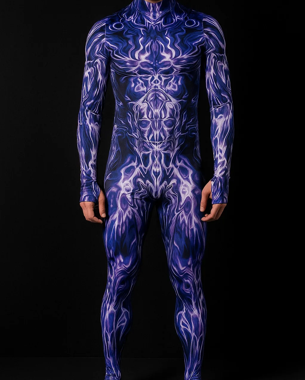 Herren Halloween Cyberpunk Jumpsuit 3D Digitaldruck Roboter Zentai Erwachsenen Cosplay Catsuit Bodysuit Karneval Rennrad Kostüm – Detail 10