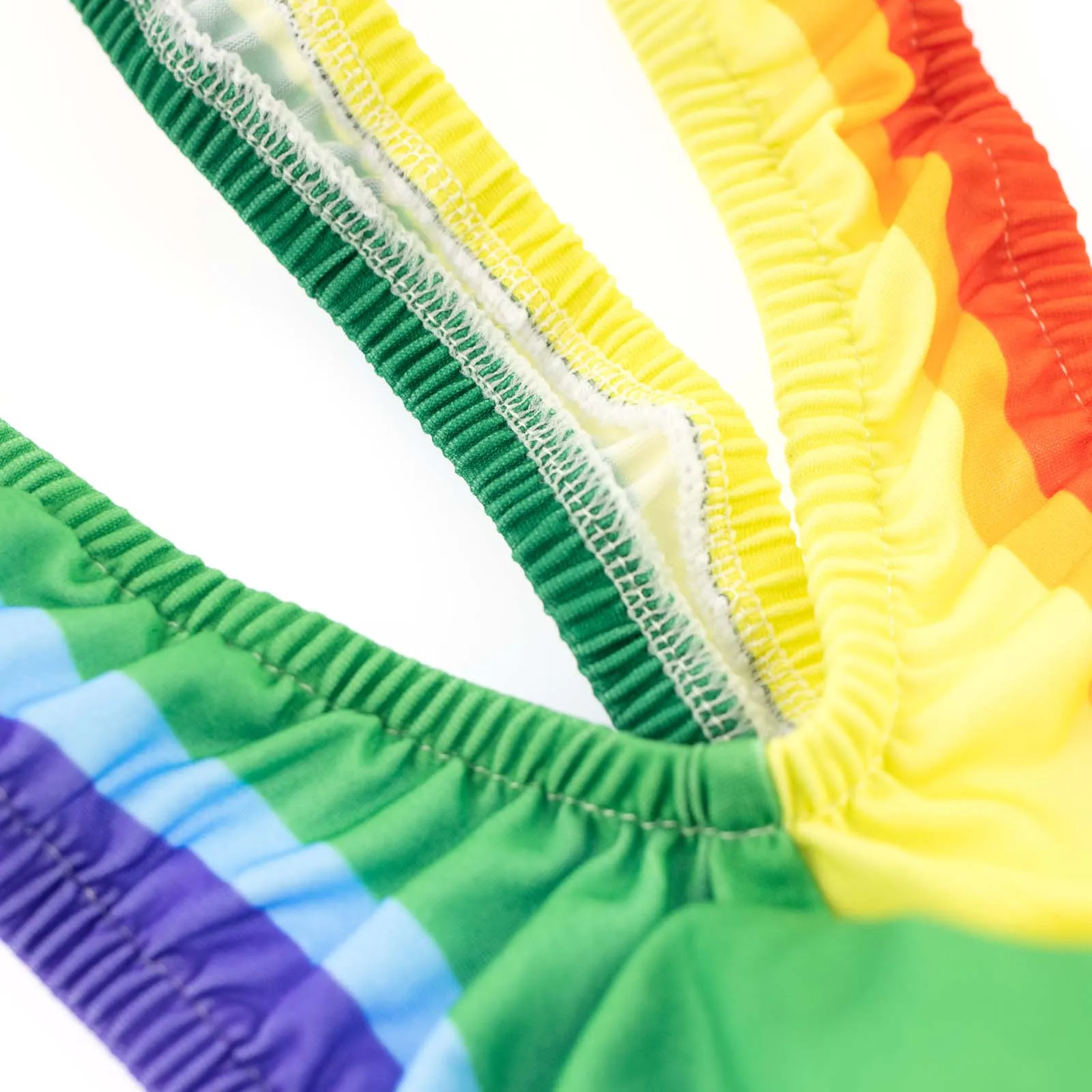 Men Sexy Erotic Lingerie Open Thong Mankini Rainbow One-piece Swimsuit Thong Underwear Swimwear Bathing Suit Bodysuit image 4