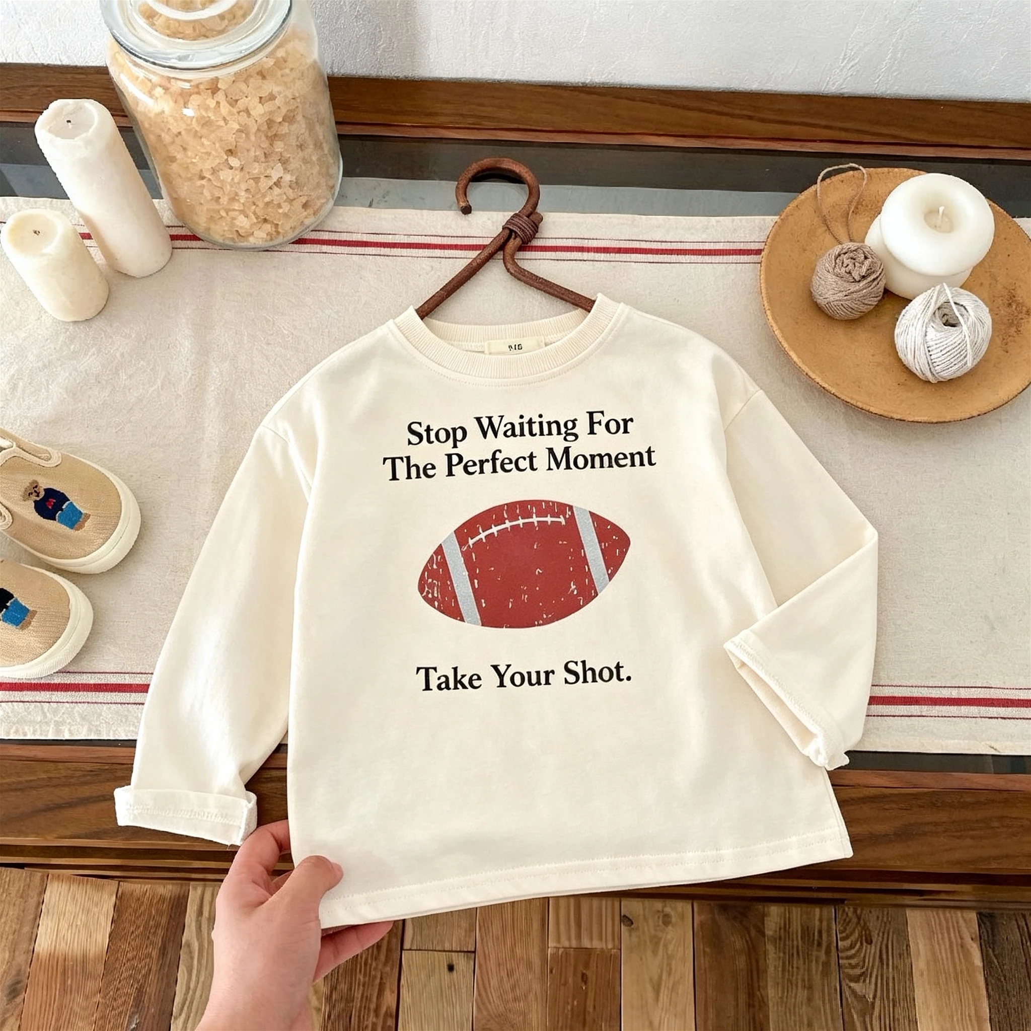 Ball Pattern Print Boys Long Sleeve Tees Tops Children's Clothes New Style Fashion Versatile Kids Bottoming Shirt Autumn Clothes