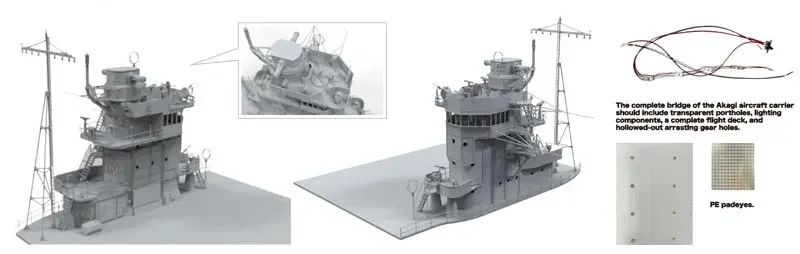 Border Model BS-002 Akagi Bridge with Flight Deck and Bridge Lighting Group 1/35 Scale Assembly Model Kit