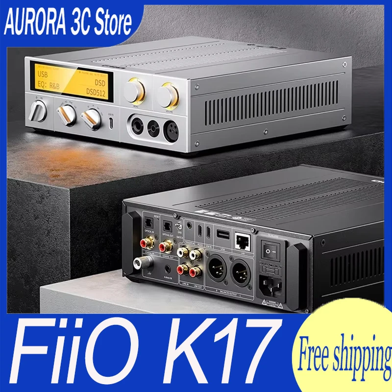 FiiO K17 DSD Decoding Desktop all-in-one Headphones Power Amplifier HIFI Hi-Res Decoder AK4191+AK4499EX*2 DAC Chips Customized