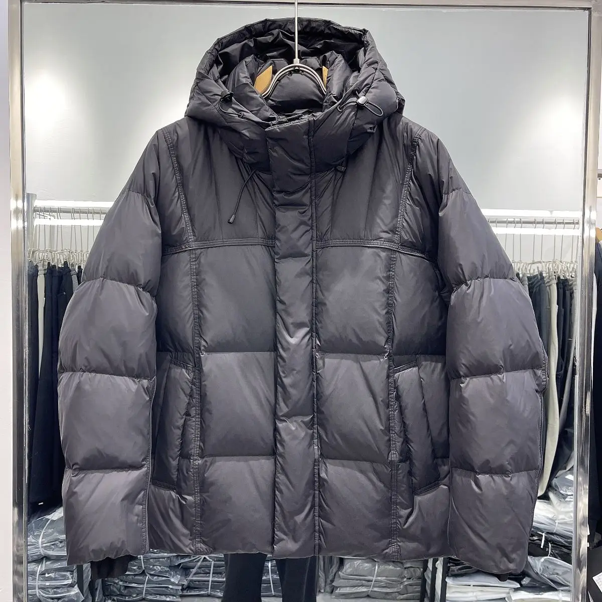 

Мужская утепленная куртка-пуховик (90% пуха), повседневный стиль, теплая, модная, американский дизайн, зимняя верхняя одежда, нейлоновая ткань