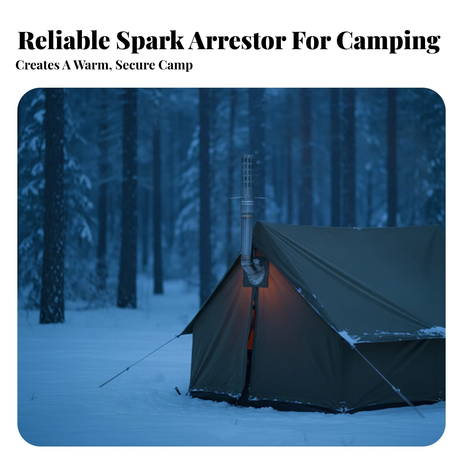 Ember-Arrestor Arrestor with Perforated Guard Long-Lasting Chimney Ember-Arrestor Arrestor Hardware Vented Portable for Campers