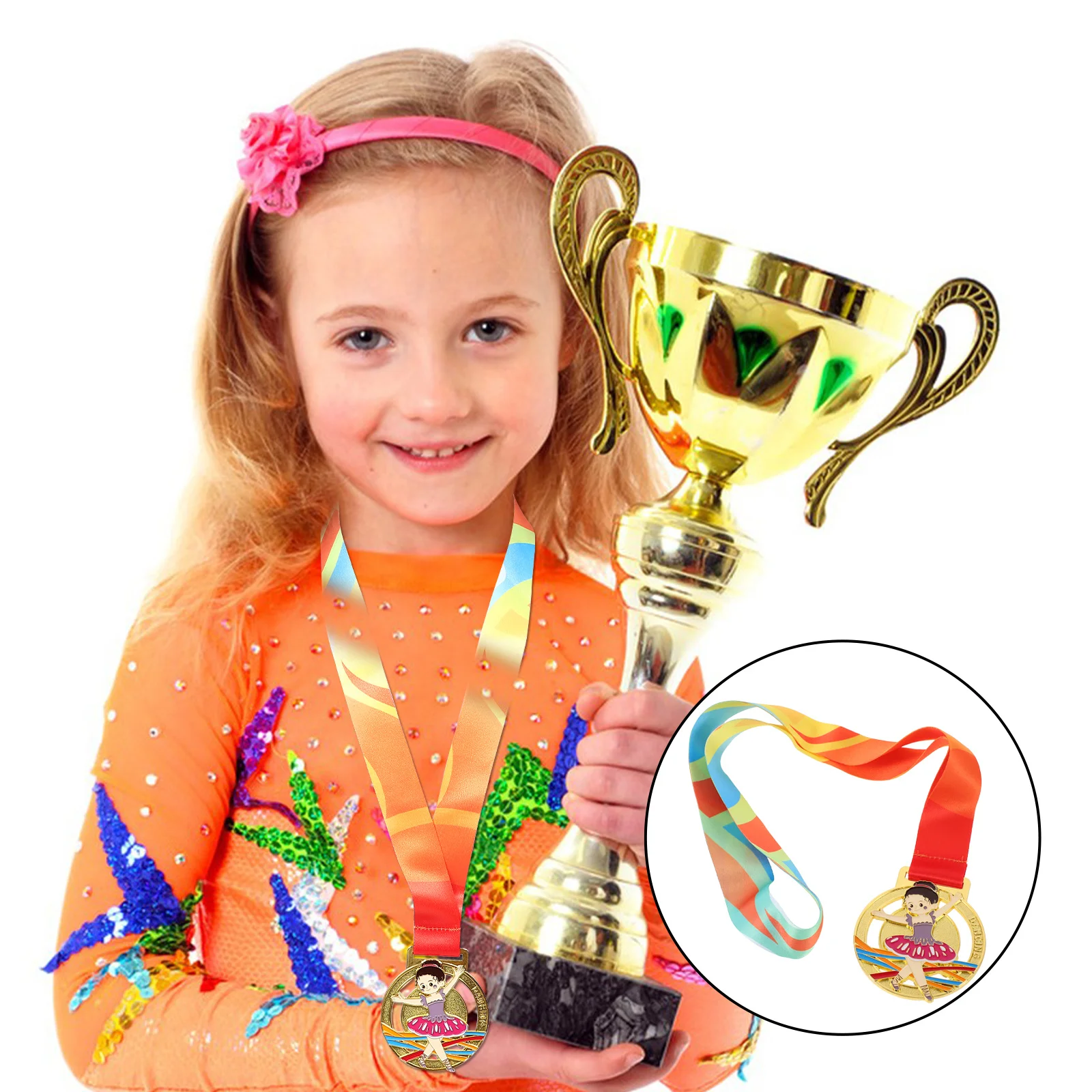 

Gold Dance Medals for Durable Zinc Alloy Kindergarten Graduation Ballet Competitions School Sports Awards