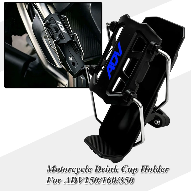 Motorcycle Water Bottle Holder 360° Rotatable For Honda ADV 150/160/350 ADV150 ADV160 ADV350 Anti-Shake Cup Mount