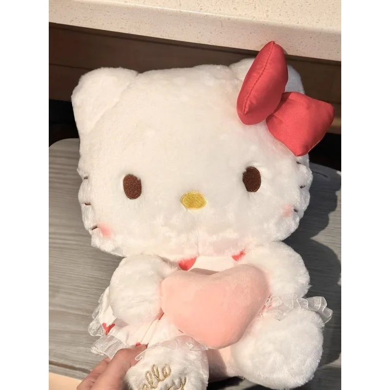 Miniso Sanrio Genuine Kitty Cat Doll Plush Doll Hello Kitty Cute Doll Room Decoration Ornament Birthday Gift For Girlfriends