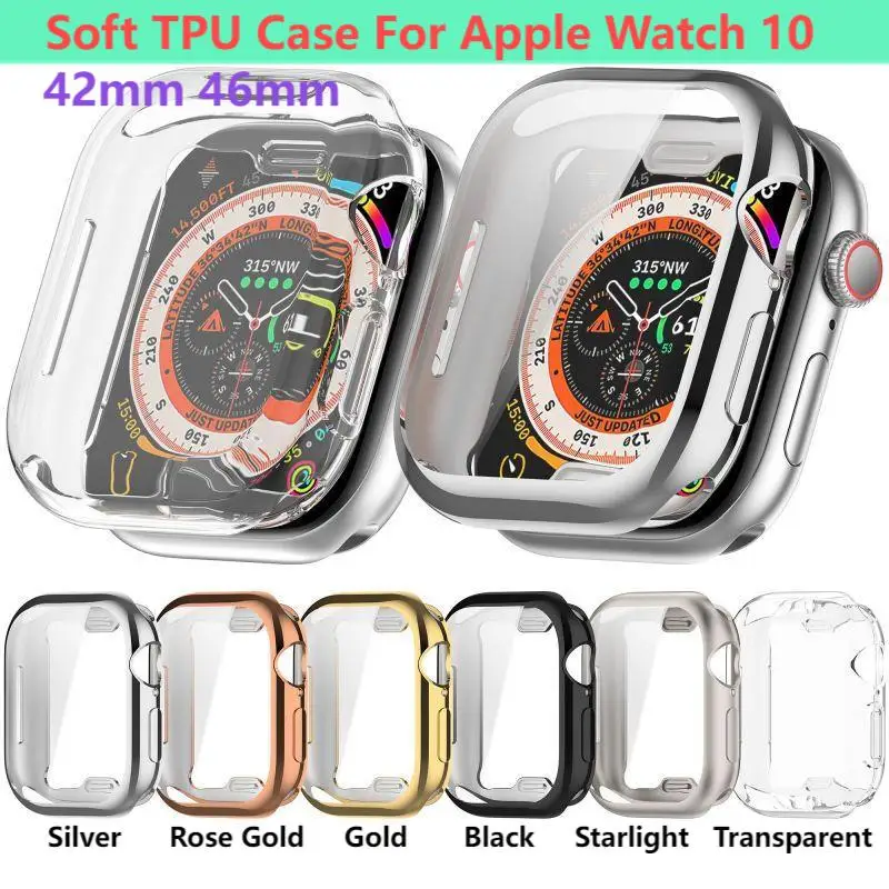 

Чехол из ТПУ для Apple Watch Series 10 Samrt, полный бампер, защитный чехол для Iwatch S10