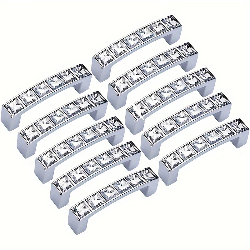 

4pcs Silver Cabinet Pulls - 3 Sizes, with Screws - for Kitchen/Office/Dressers/Bathrooms