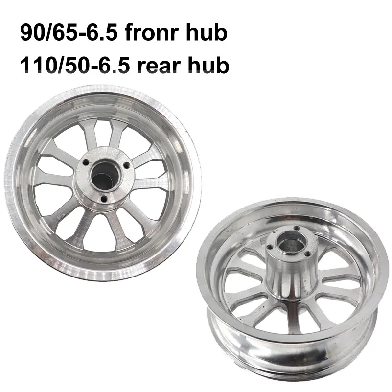 6.5 Inch Rim Front Wheel 90/65-6.5 Rear 110/50-6.5 Tubeless Aluminum Hub Assembly Scooter With Axle