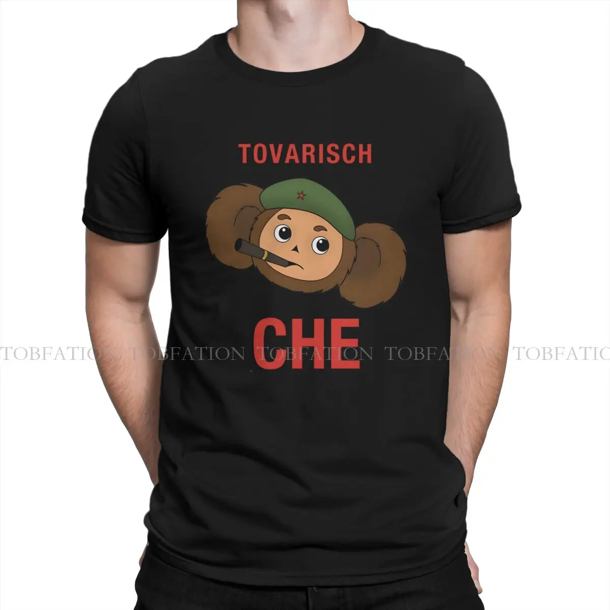 Tovarisch Che Colour Harajuku TShirt Cheburashka Style Tops Casual T Shirt Male Short Sleeve 100% Cotton Gift Idea