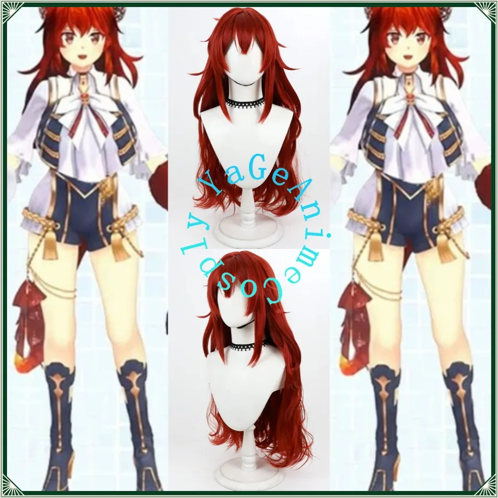 Dola Cosplay Wig Natural Curly Hair with Realistic Scalp Effect for Event and Online Creator Show
