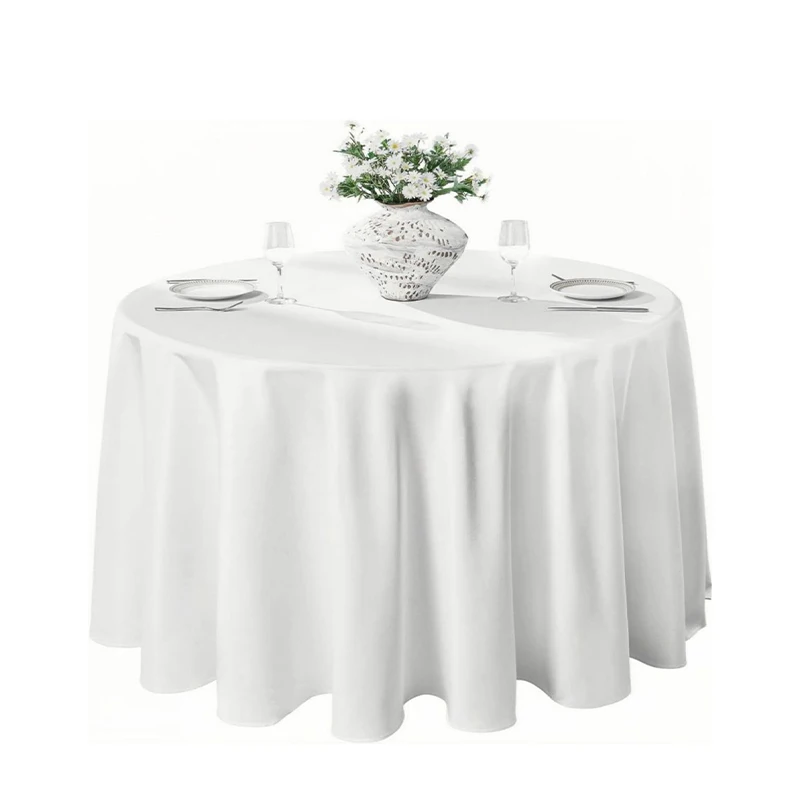 

Circular tablecloth decoration, family dining table cover, wedding banquet, restaurant, dining table accessories 228cm