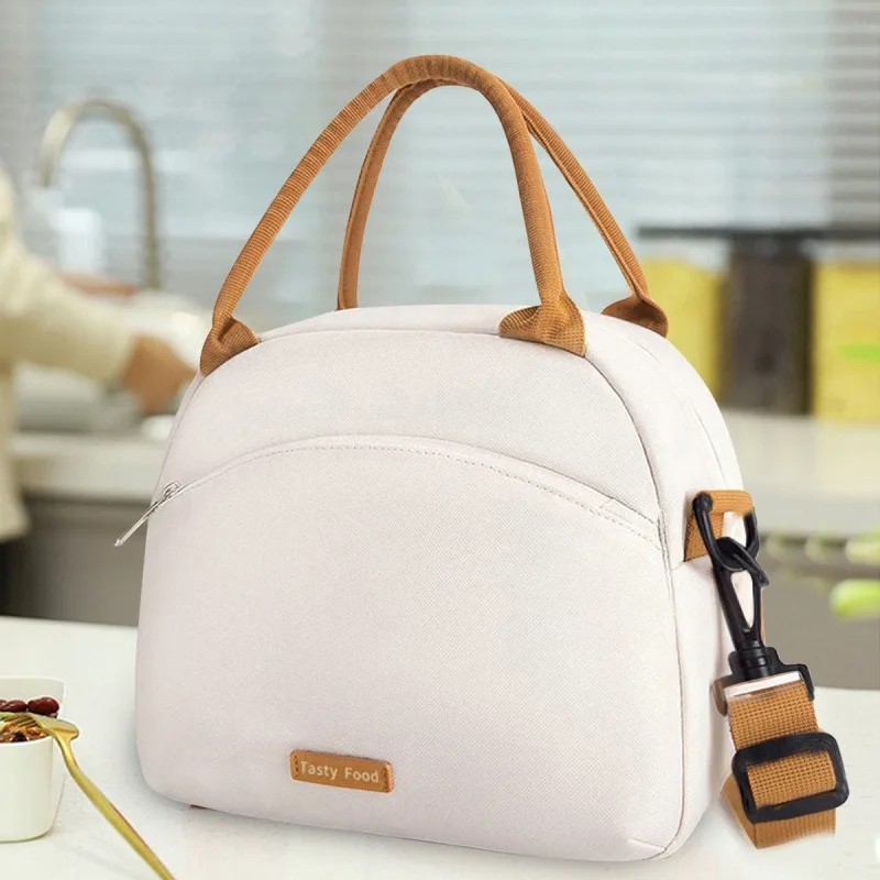 New Single-Shoulder Lunch Bag with Crossbody Design, Large Capacity Lunch Box Bag, Multi-Functional Insulated Lunch Bag