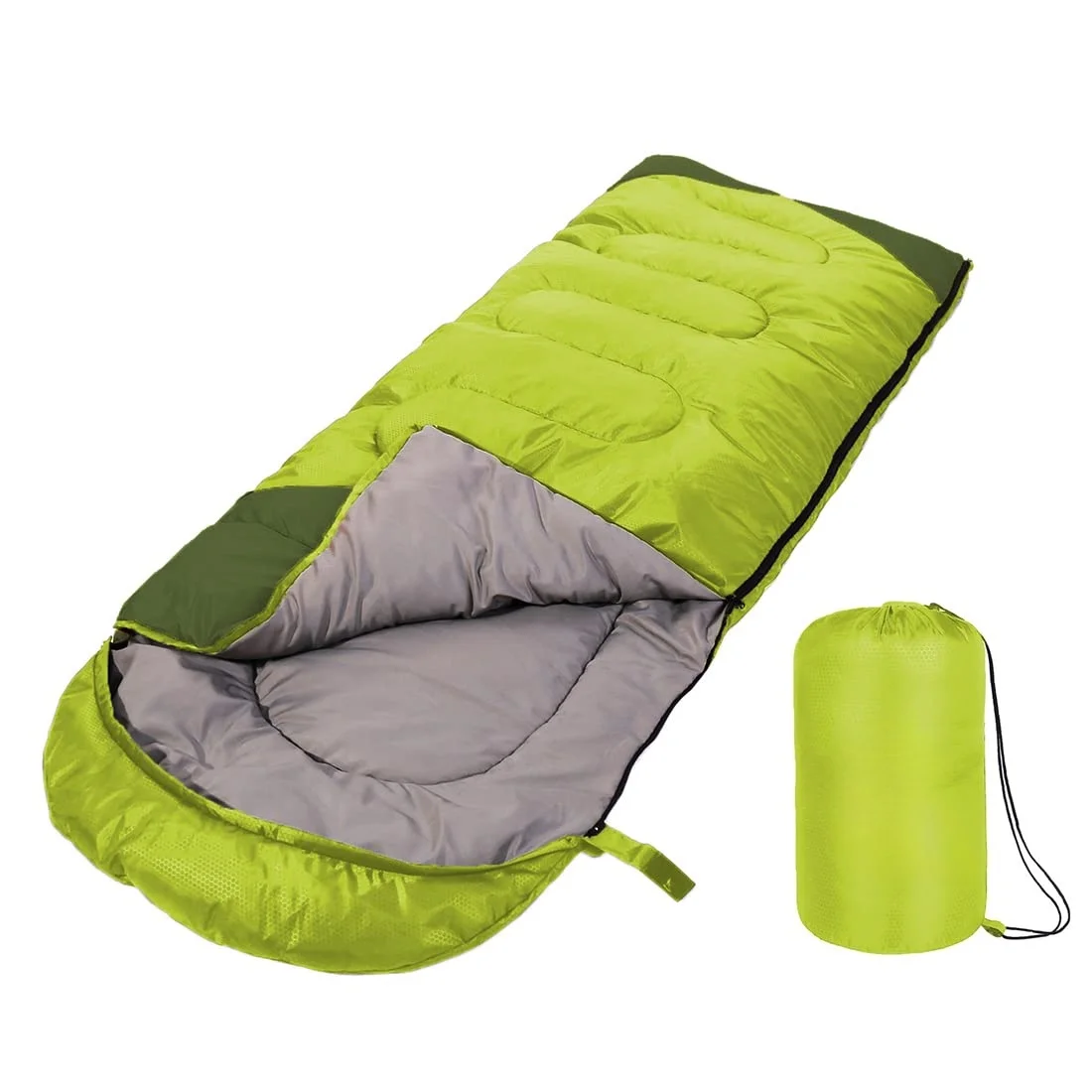 

！@Lightweight Comfortable Waterproof Polyester Mummy Sleeping Bag Cotton Filling Adults Children Three-Season Envelope Style