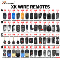 Xhorse VVDI Universal XK Wired Remotes Car Keys B5/FO/MQB/KF/HO/AU/TO/HY/BU Style for VVDI2 MINI Key Tool MAX Pro Programmer