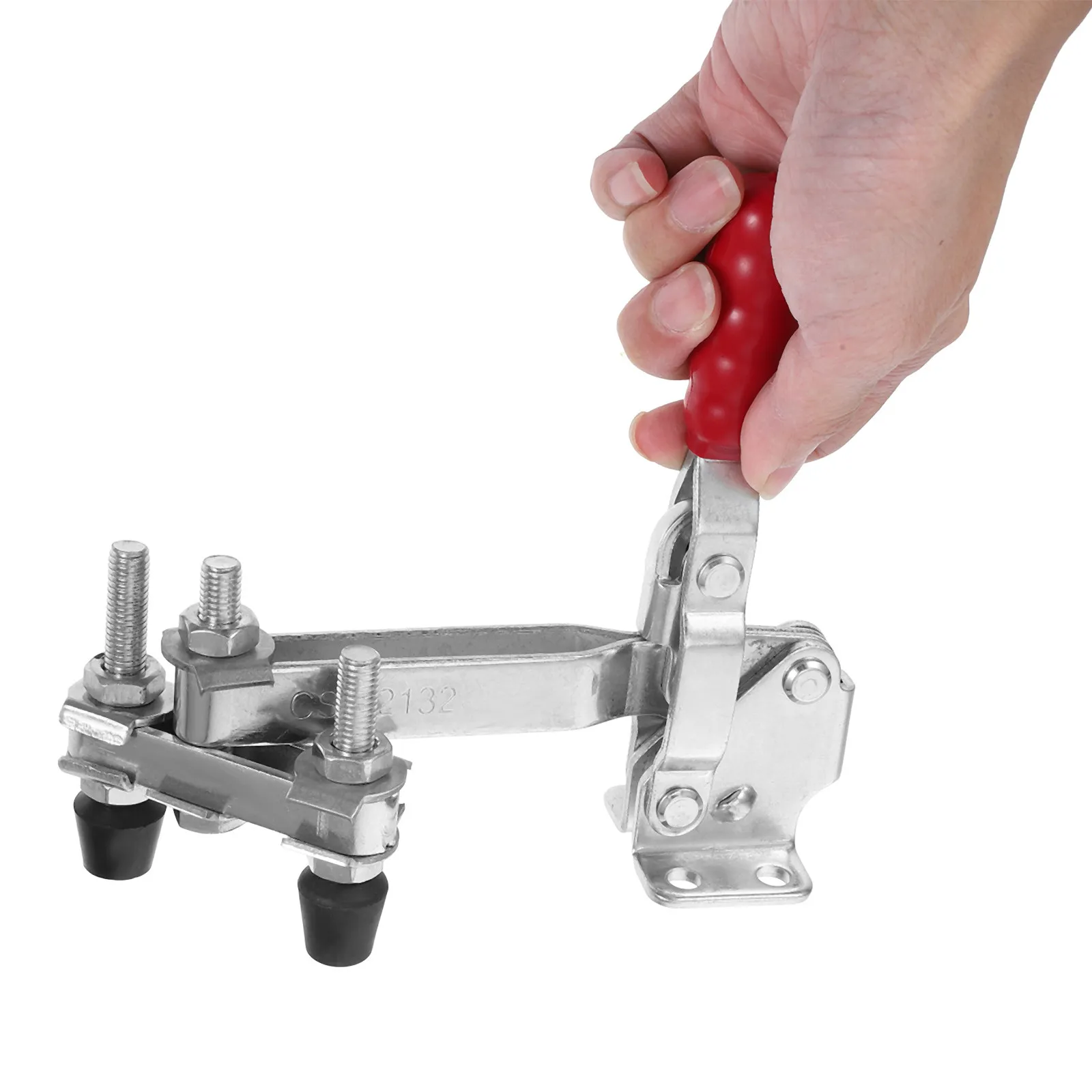 2Pcs Vertical Toggle Welding Clamp Quick Fastening Woodworking Fixture Clamps Metal Hardware Hand Tool Fixed Clamps