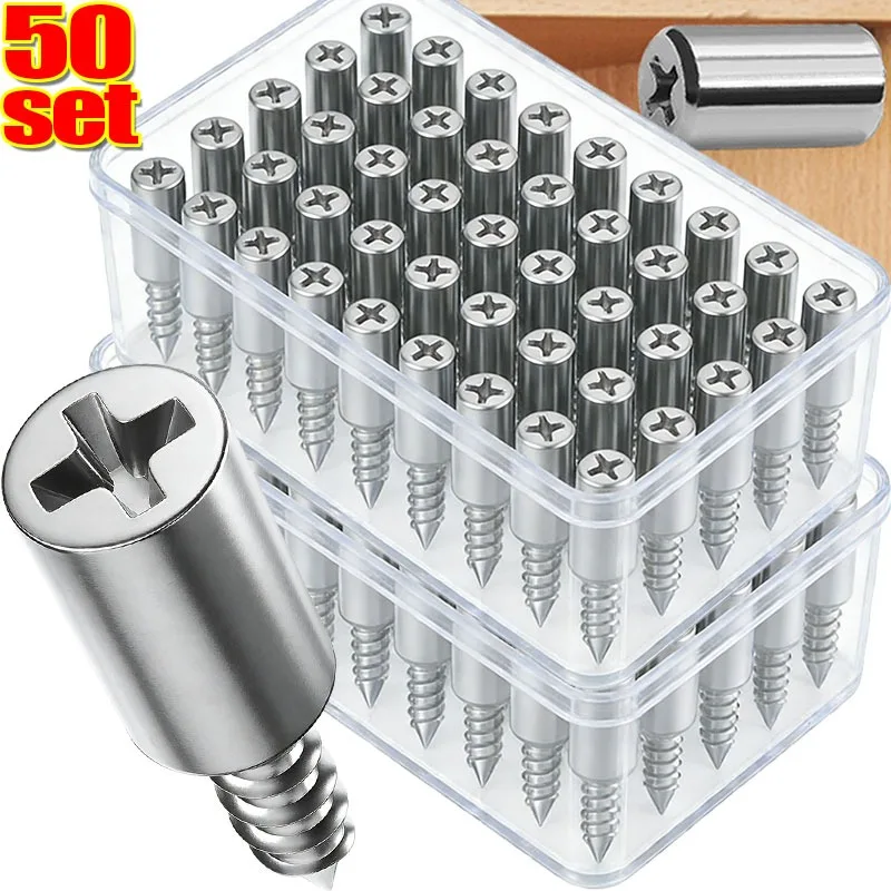 

50/1set Self Tapping Screw Layer Plate Holder Wardrobe Septum Brackets Fixed Screw Shelf Support Pegs Non Slip Easy Use Sleeves