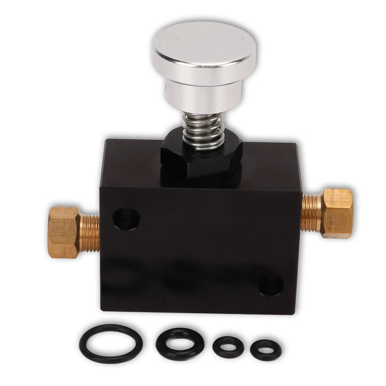 Brake Proportioning Valve 1/8NPT 100 to 1000PSI Adjustable Black Short Bias Proportional Valve for race Cars