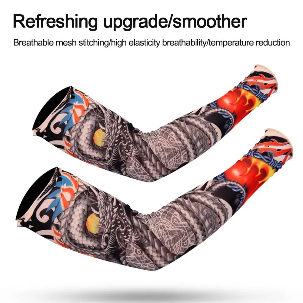 Running Warmer Basketball UV Protection Summer Cooling Arm Cover Tattoo Arm Sleeves Flower Arm Sleeves Sun Protection