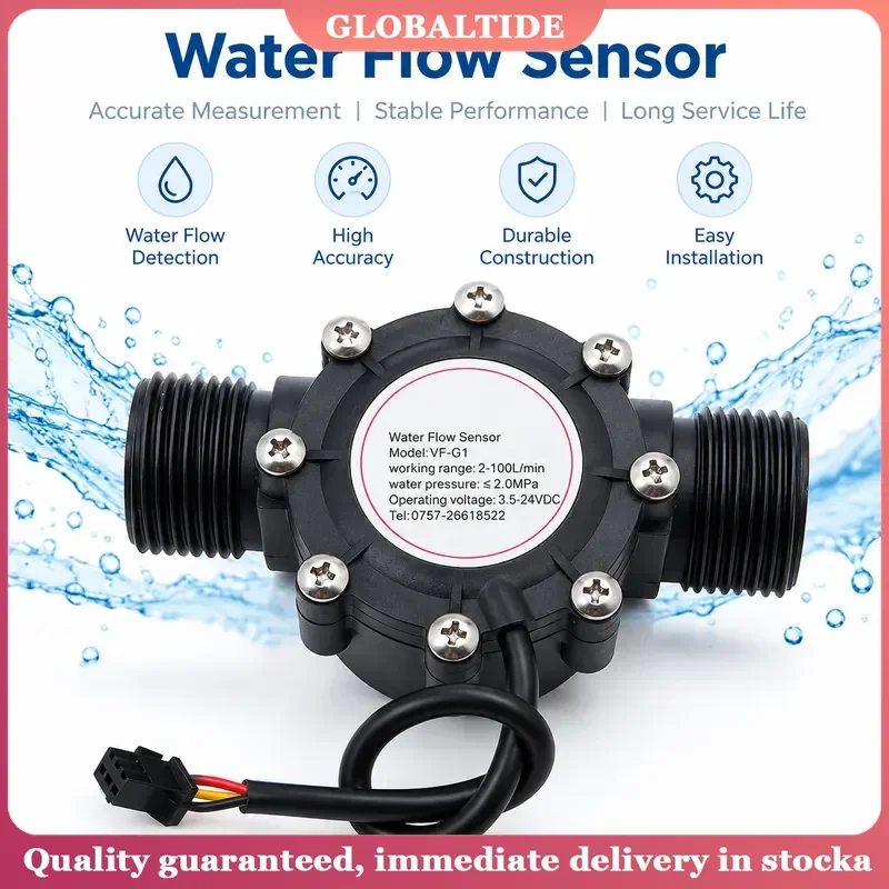 G1 DN25 Water Flow Sensor Flowmeter 2-100L Fluidmeter Water Flowmeter Counter Fluidmeter Easy Installation