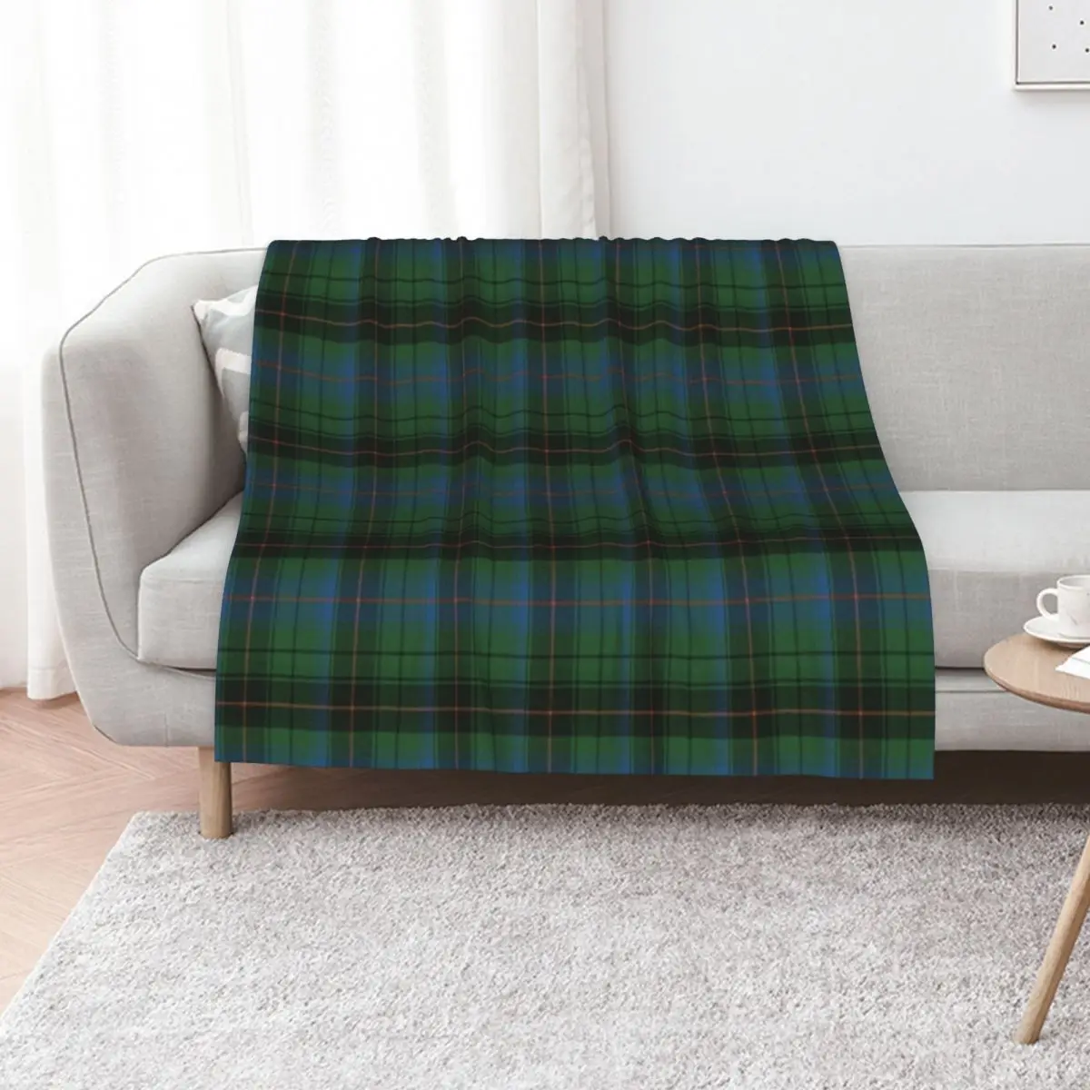 Davidson Clan Ancient Tartan Throw Blanket Luxurious Soft Fuzzy Blanket for Sofa Bed