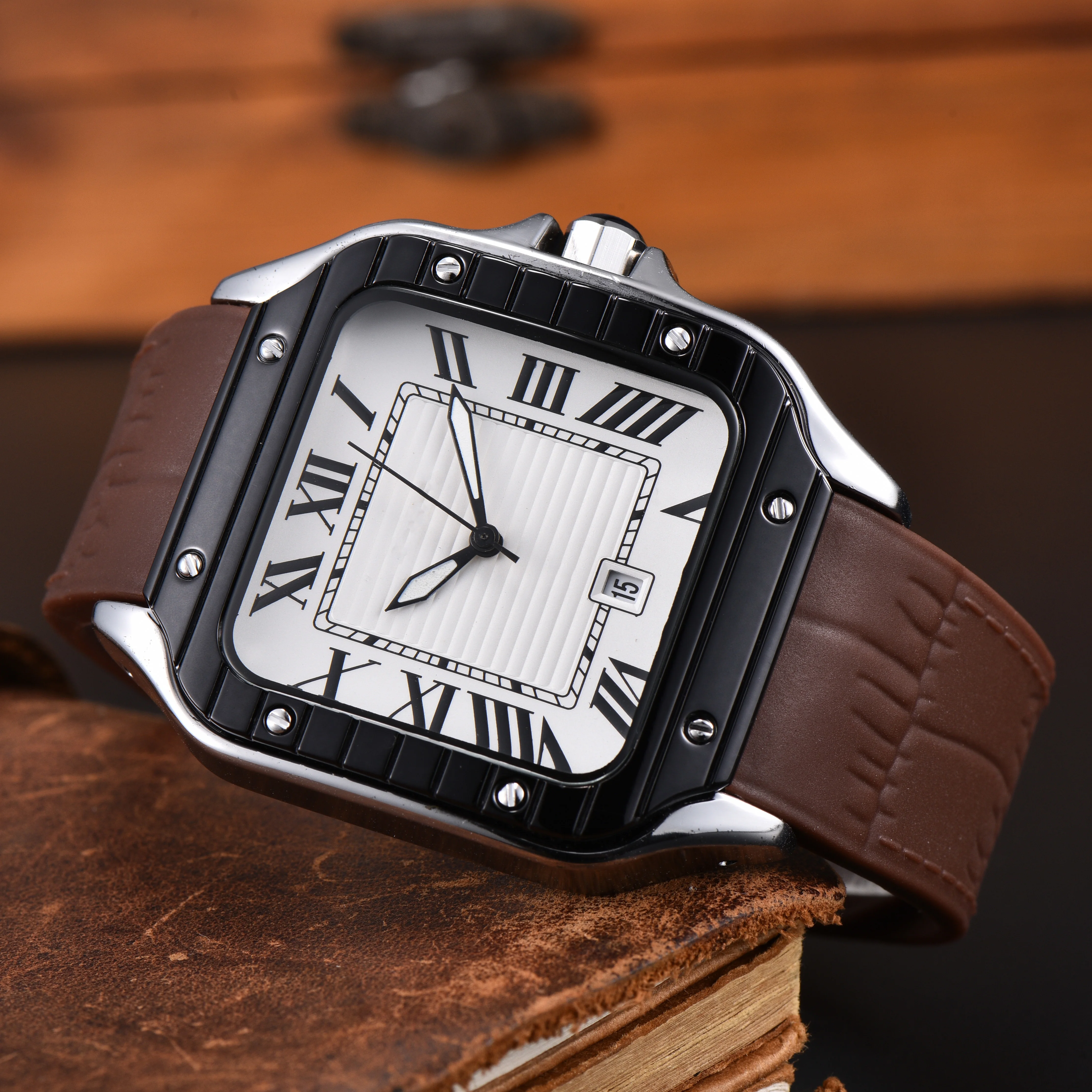 Women's Watches Men's Automatic Mechanical Quartz Ballon Sapphire Black Blue Couple Style Leather Customized