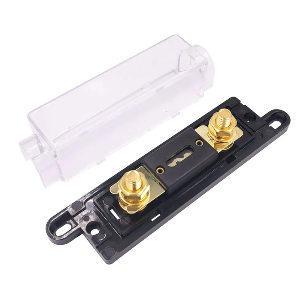 Universal Bolt-on Fuse Holder Transparent 50A/80A/100A/250A/300A Fusible Link ANL Fuse Holder Distribution