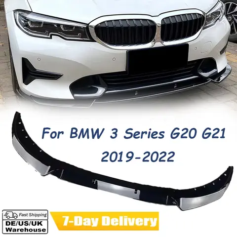 Bumper Lip For BMW 3 Series G20 G21 320i 325i 2019-2022 Car Front Bumper Spoiler Lip Diffuser Splitter Guard Car Body Kit Tuning