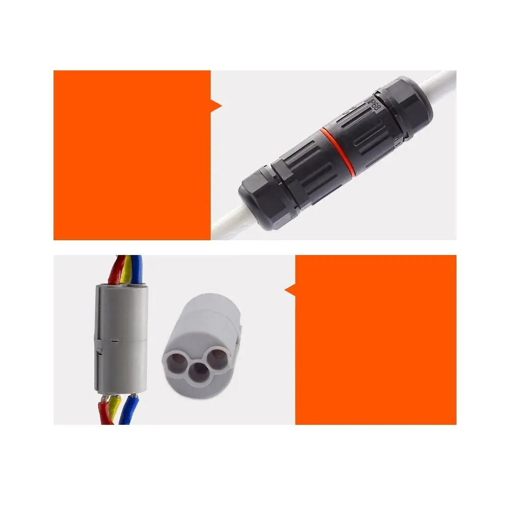 Screw Straight Through Outdoor Lighting Waterproof Connector Waterproof Joint Waterproof Cable Connector Electrical Terminal