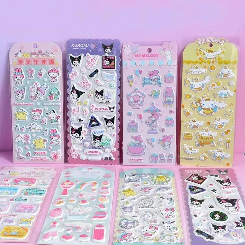 24-ピース-ロットサンリオクロミメロディシナモロールステッカーかわいいハングヨドンポムポムプリンスクラップブッキング-diy-日記装飾ステッカー
