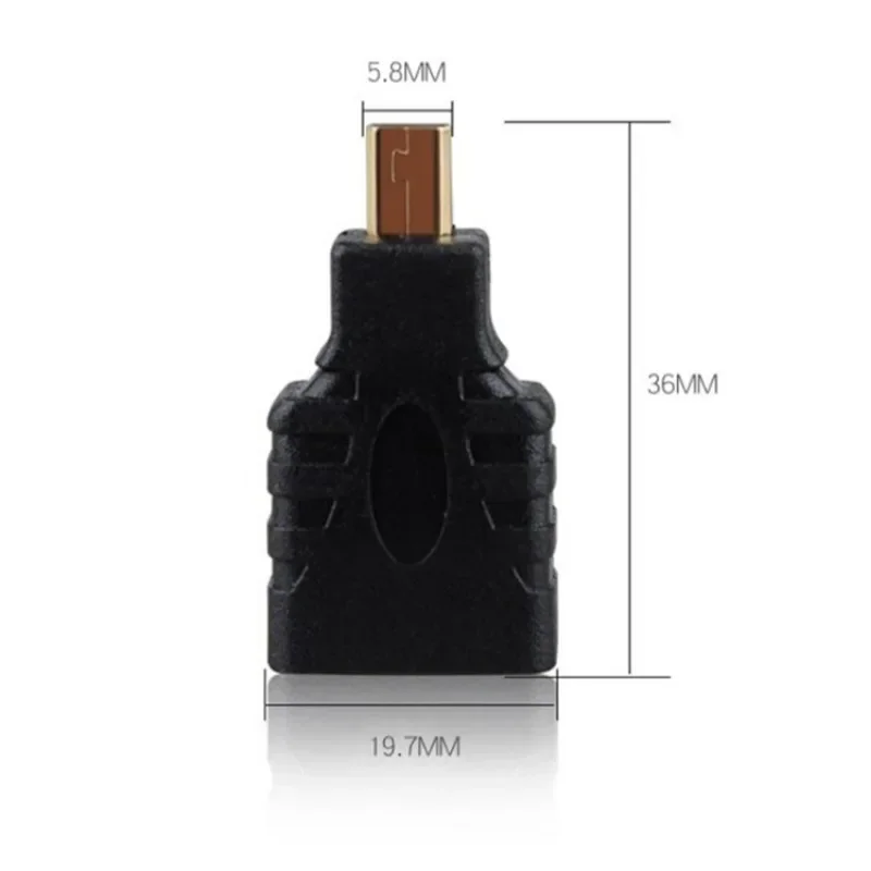 1/2Pcs Micro HDMI-compatible Male To HD Female Adapter Type D To A HD Connector Converter Adapter for Xbox 360 for PS3 HDTV L19