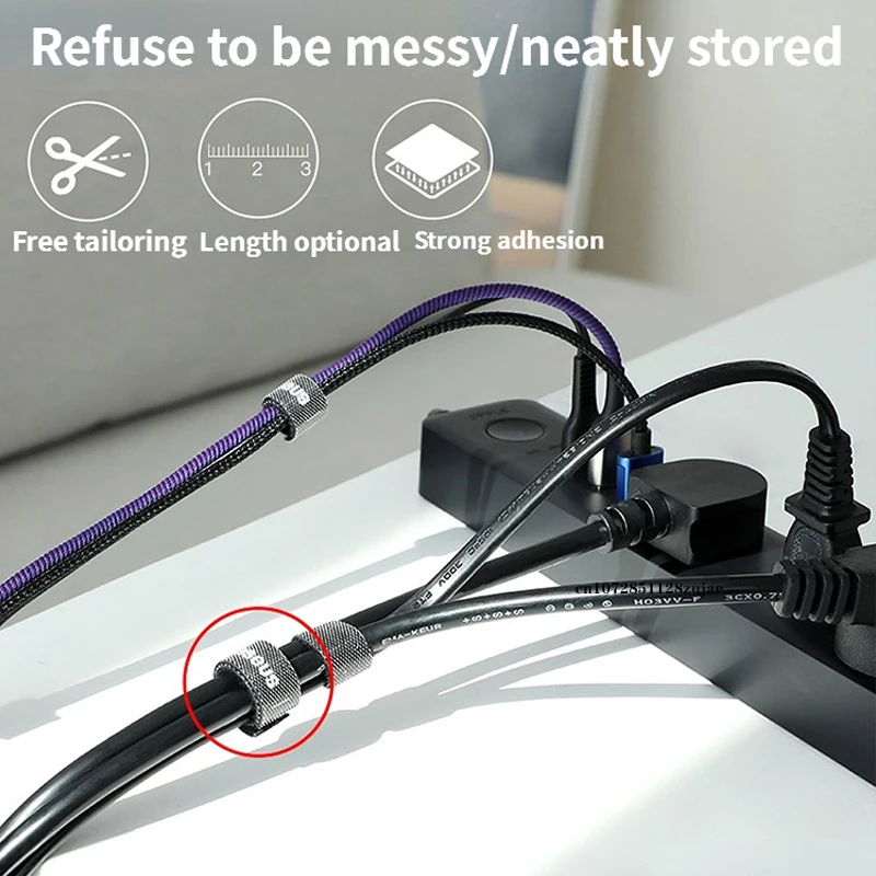 Baseus Data Cable Organizer for Wired Headset Long Rope Network Cable Power Charger Fixed Implement Can Cropping Mini Magic Tape