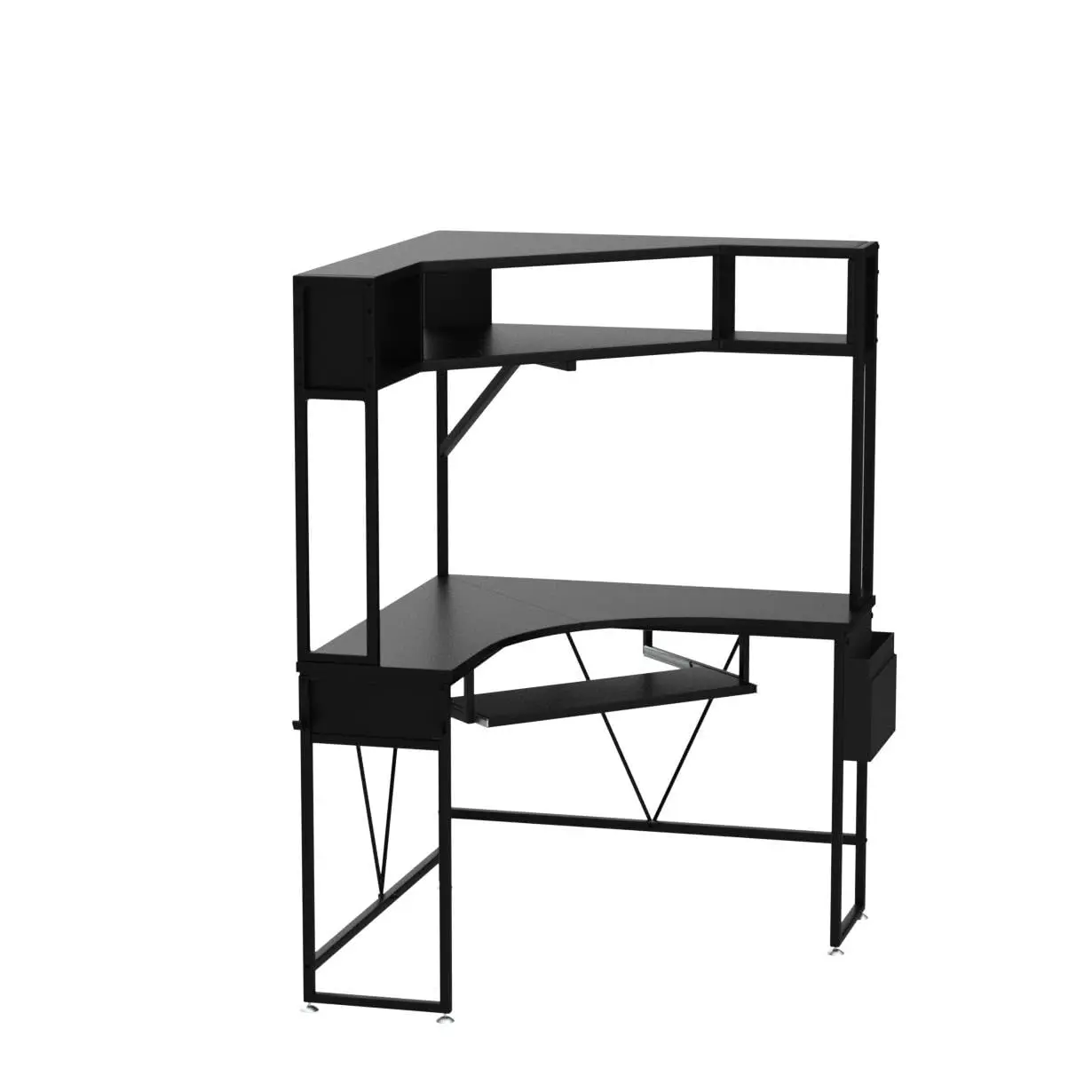 Spacious Corner Desk with Hutch & Storage for Small Space 39