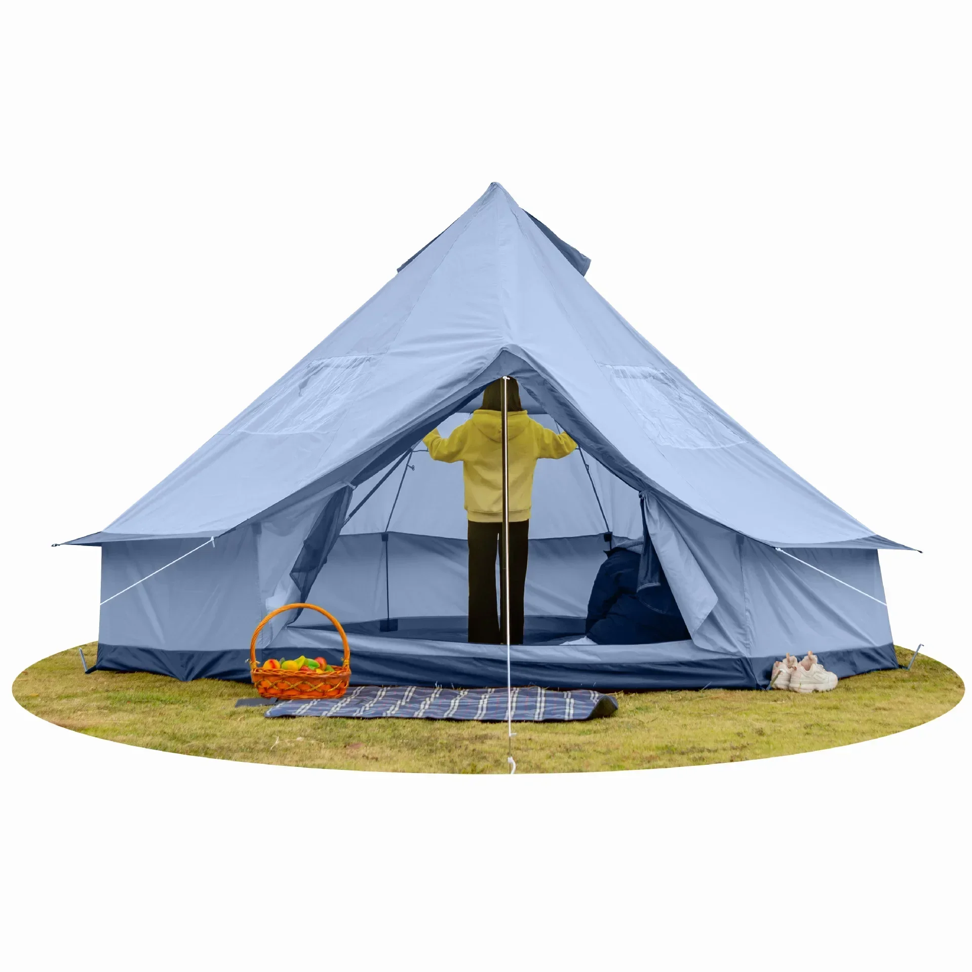 Pyramid Tent Outdoor Indian Pyramid Tent Family Leisure Camping Team Building Camping