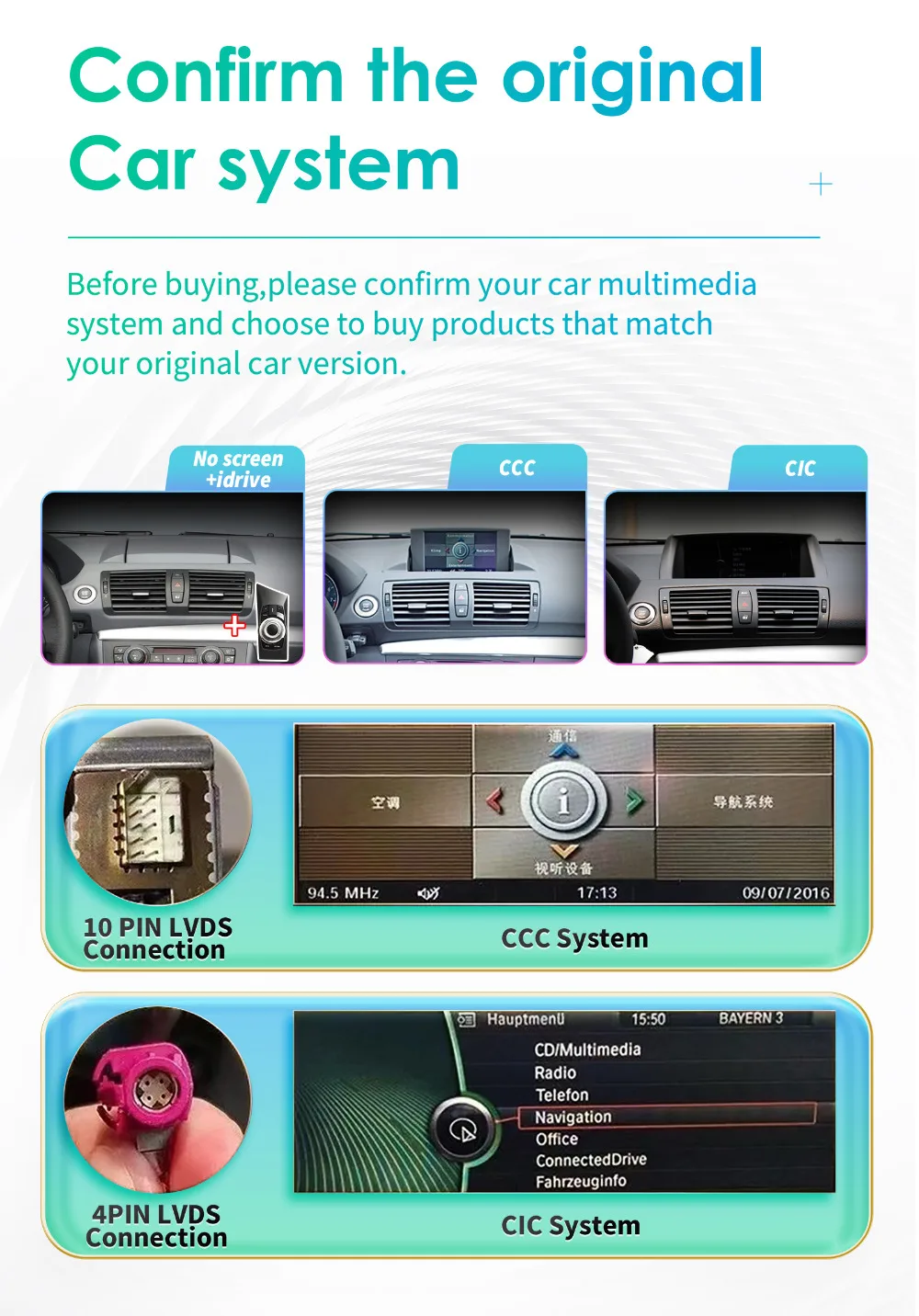 Android Autoradio Speler Autoradio voor BMW 1 E87 E81 E82 E88 CCC CIC 2006-2012 Android Radio Carplay multimedia 2DIN Auto GPS